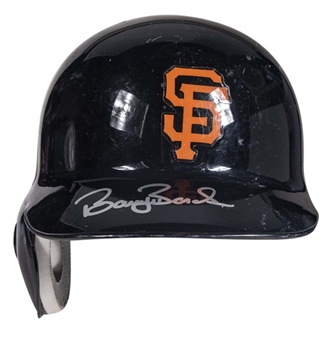 2007 Barry Bonds Game Used And Signed Jackie Robinson Day Helmet (Bonds LOA & MLB Authenticated)